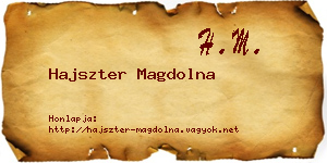 Hajszter Magdolna névjegykártya