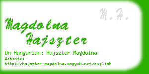 magdolna hajszter business card